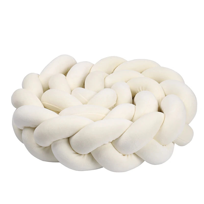 Tour de lit bébé 3 brins - Tresse crème