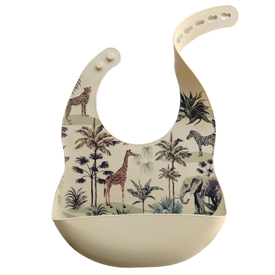 Bavoirs en silicone - jungle