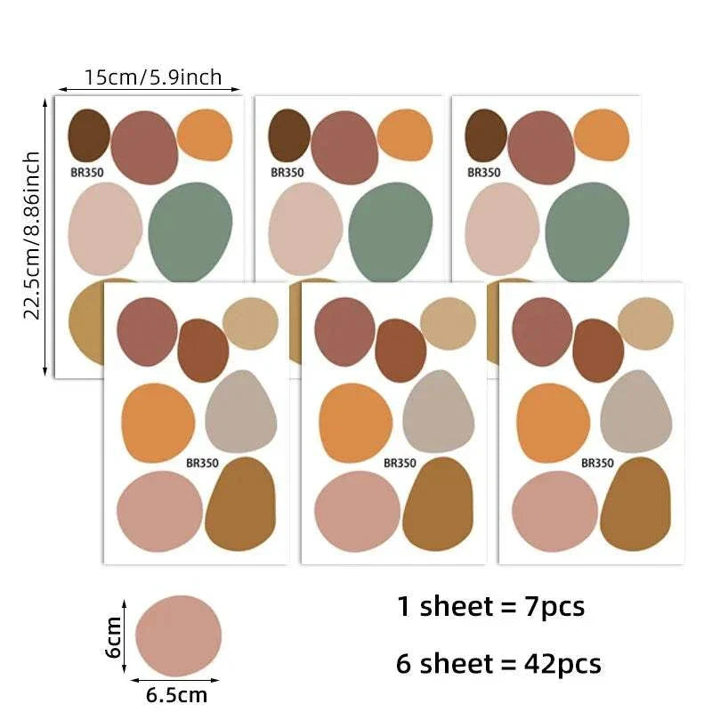 Sticker mural - Cercles de couleurs boho