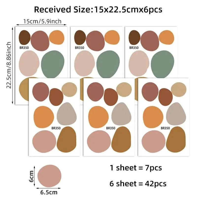 Sticker mural - Cercles de couleurs boho