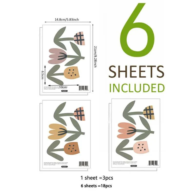 Stickers muraux - Tulipes boho