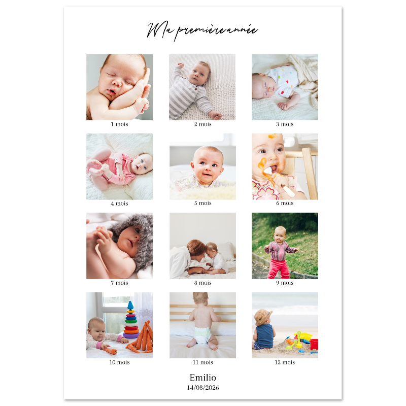 Affiche Ma première année de bébé