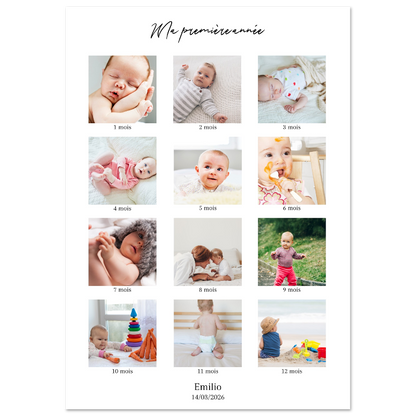 Affiche Ma première année de bébé
