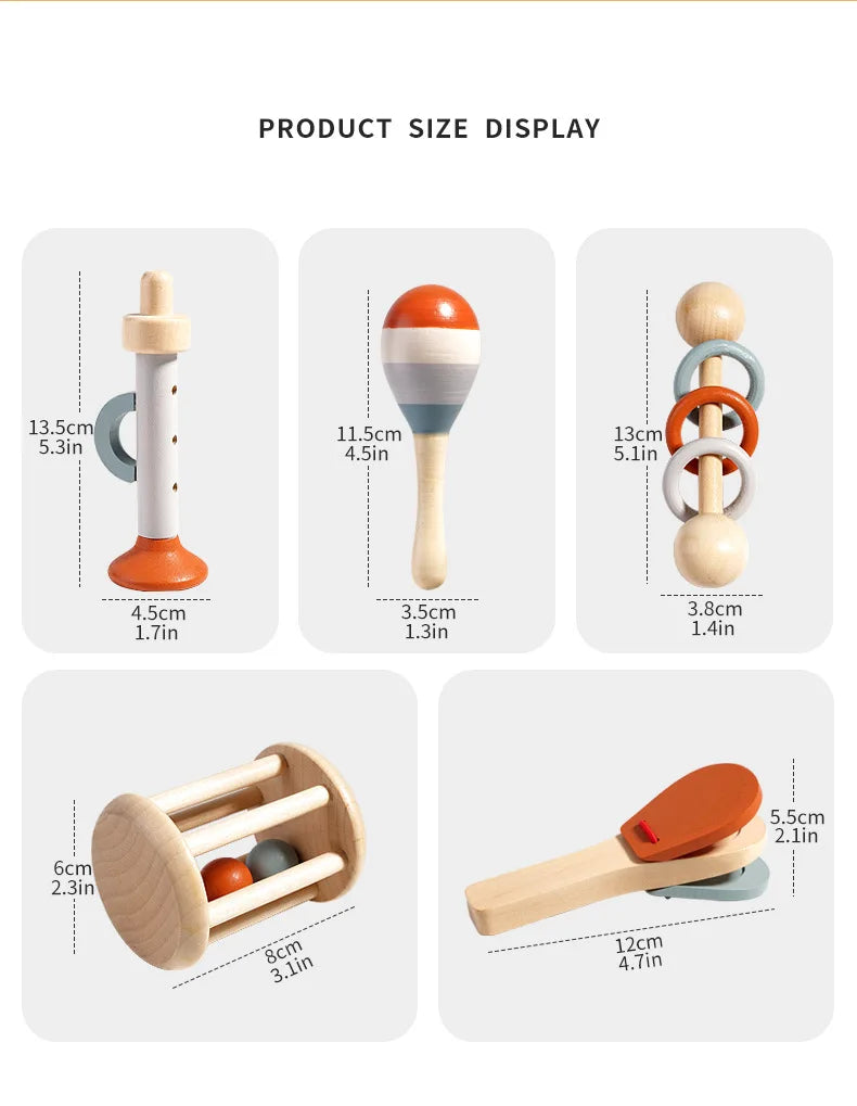Set d'Instruments de Musique Montessori – En Bois