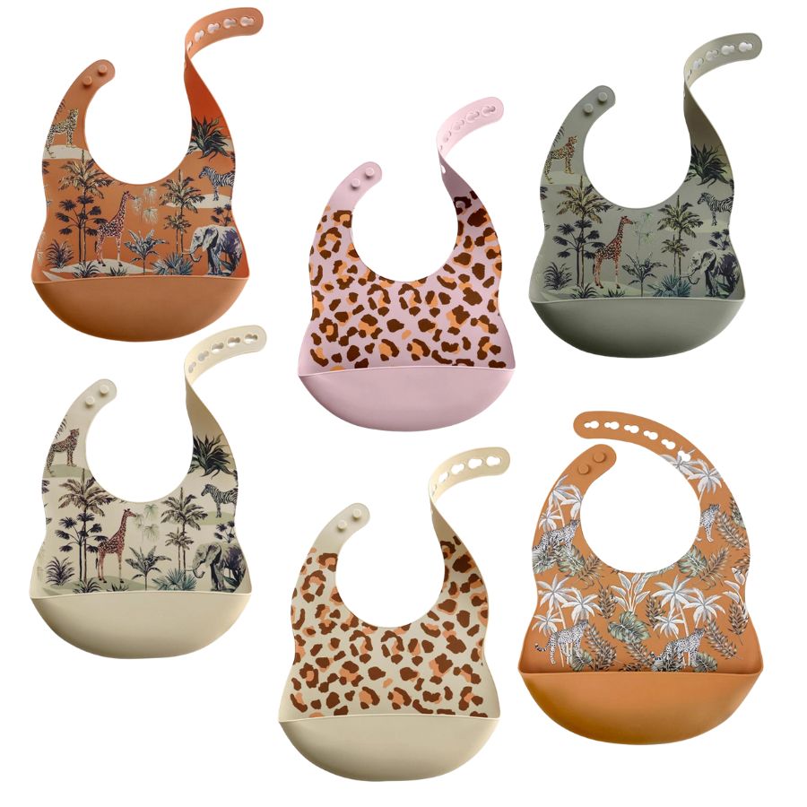 Bavoirs en silicone - jungle