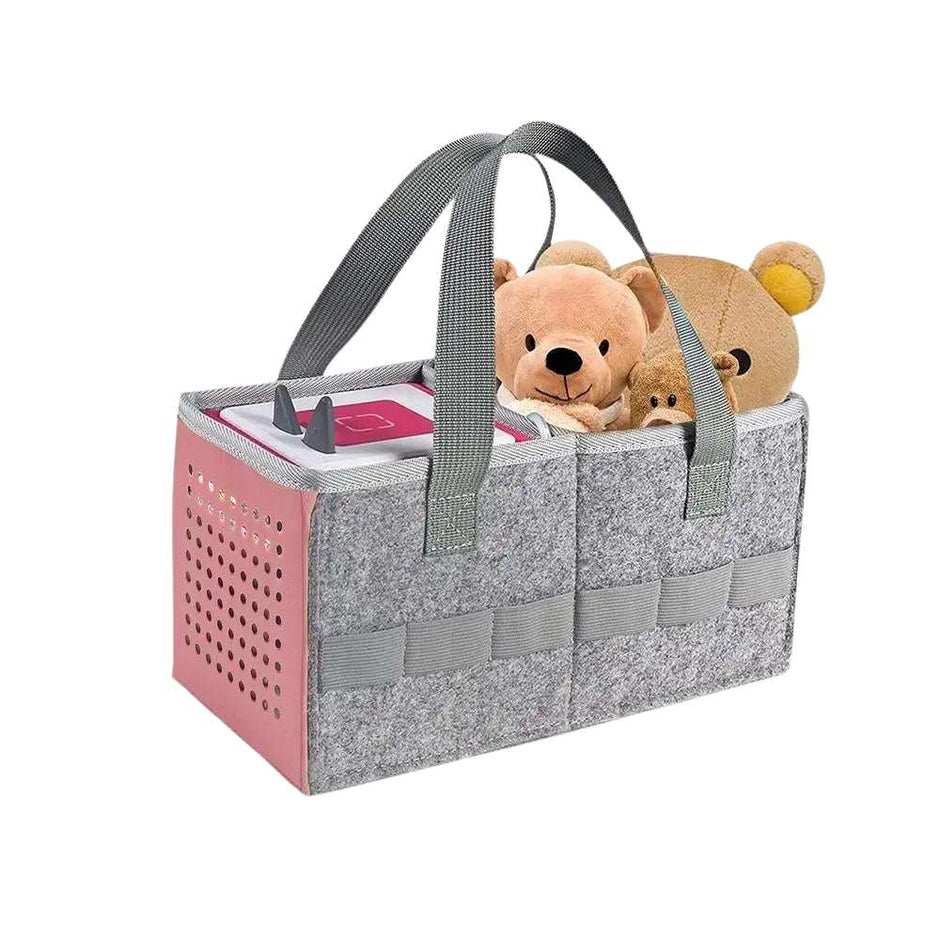 Étui De Transport Pour Toniebox - Nylon, Espace Pour Figurines, Poignée, Couleur Gris