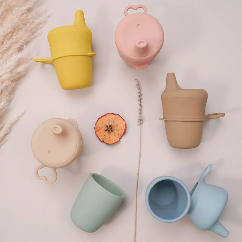 Gobelet silicone enfant - bleu