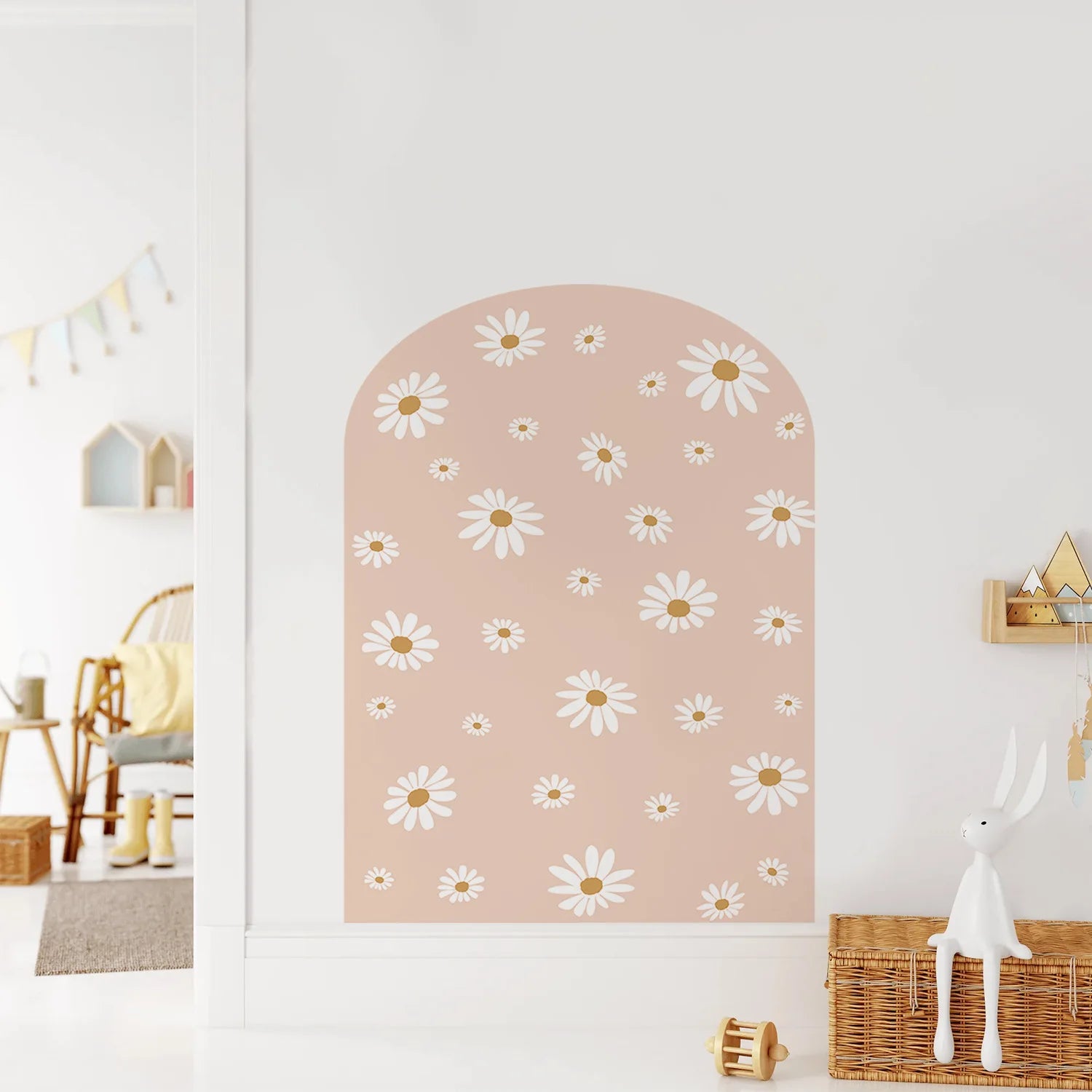 Sticker mural amovible - Arche Marguerites