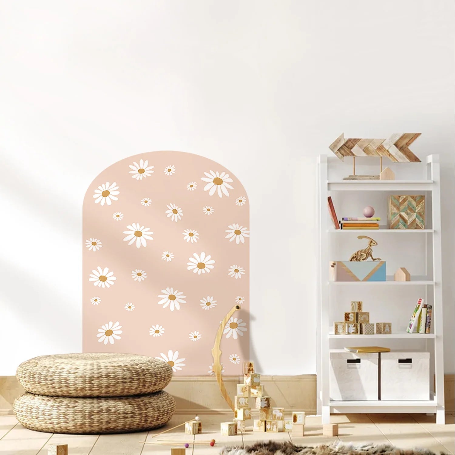 Sticker mural amovible - Arche Marguerites
