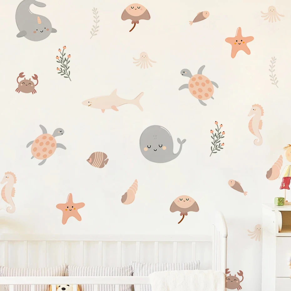 Stickers Muraux Marins pour Enfants