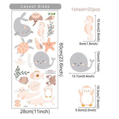 Stickers Muraux Marins pour Enfants