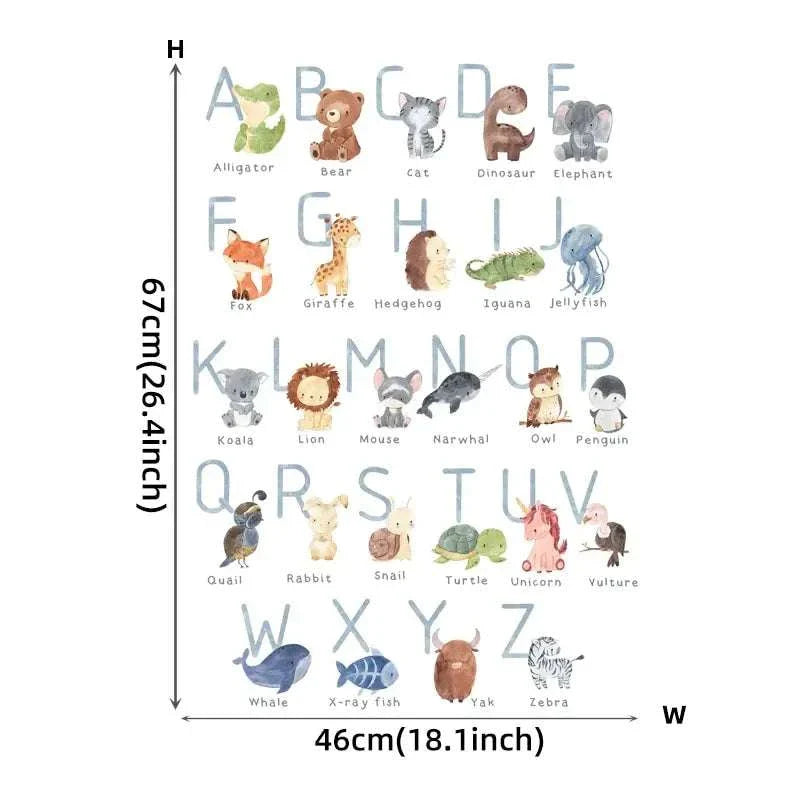 Stickers muraux - Alphabet animaux