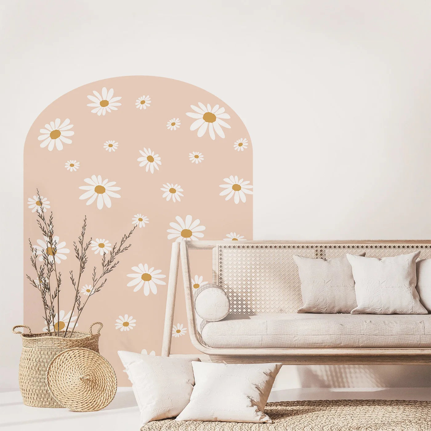 Sticker mural amovible - Arche Marguerites