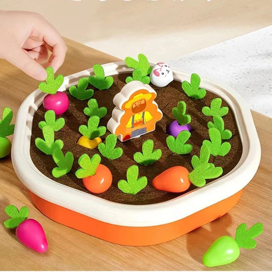 Jeu de Récolte de Carottes – Jouet d’Apprentissage en Bois