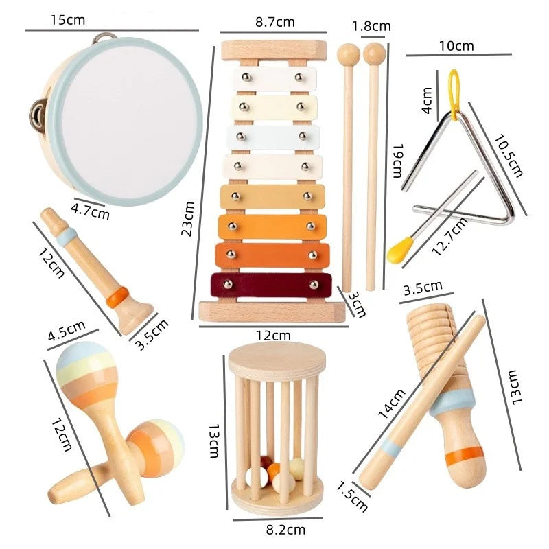 Set d'Instruments de Musique Montessori – En Bois