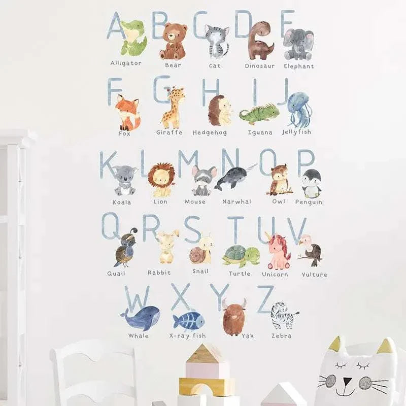 Stickers muraux - Alphabet animaux