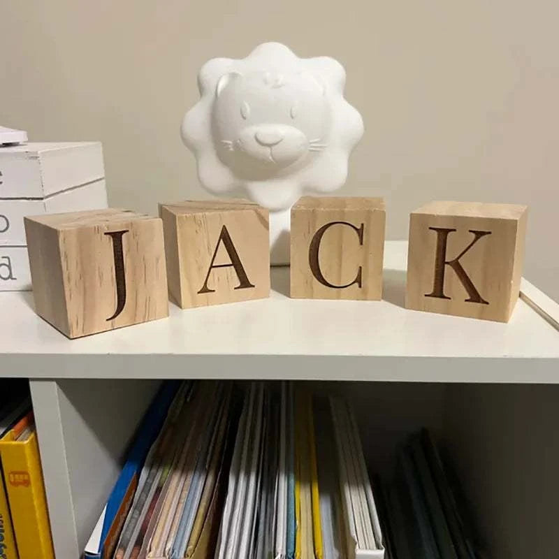 Cube lettre bois