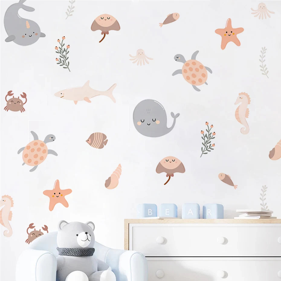 Stickers Muraux Marins pour Enfants