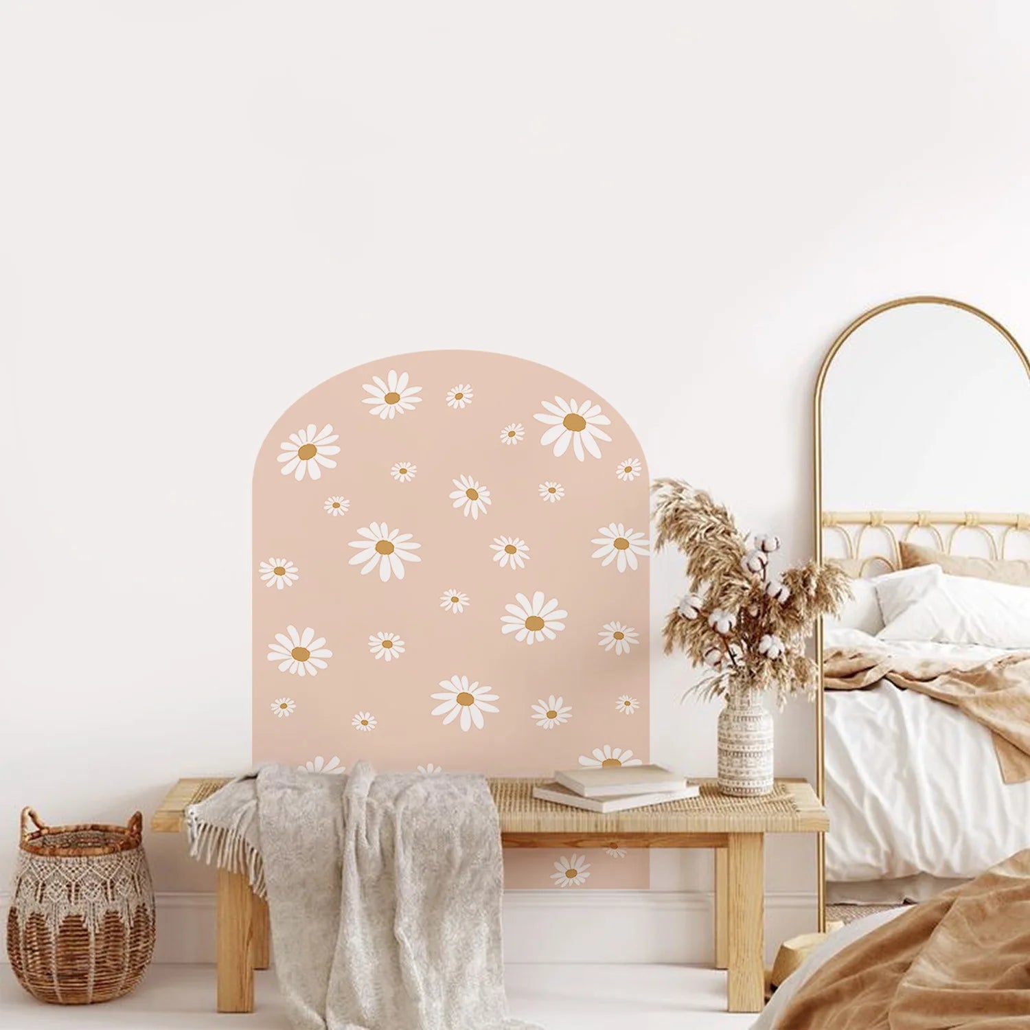 Sticker mural amovible - Arche Marguerites