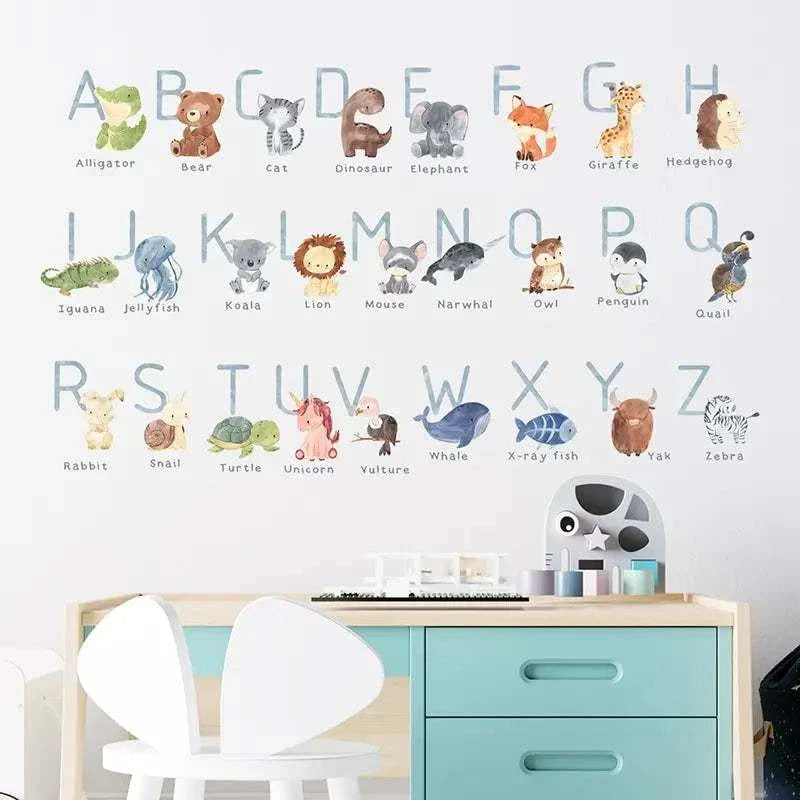 Stickers muraux - Alphabet animaux