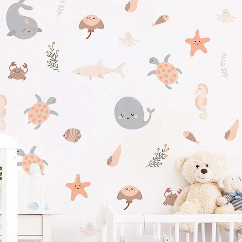 Stickers Muraux Marins pour Enfants