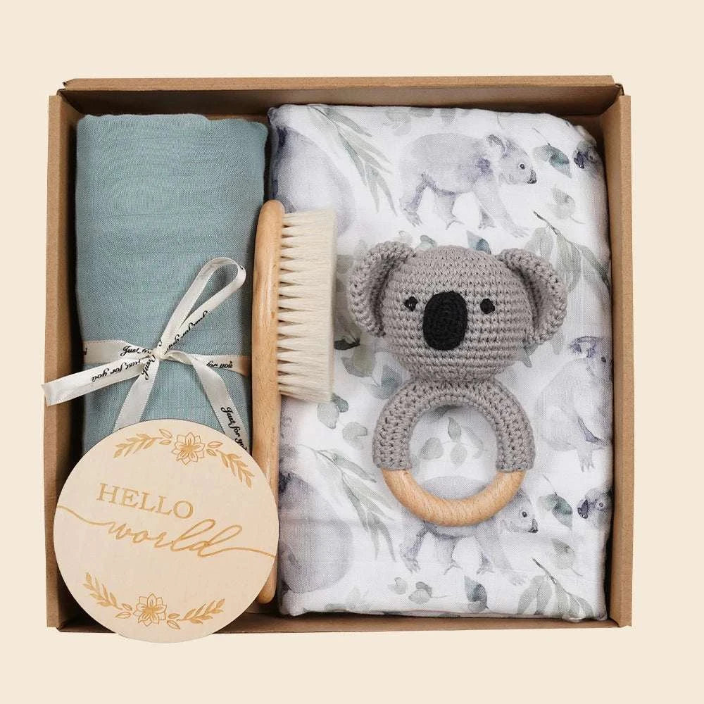 Cadeau de naissance - Coffret hochet Koala - 5 pièces